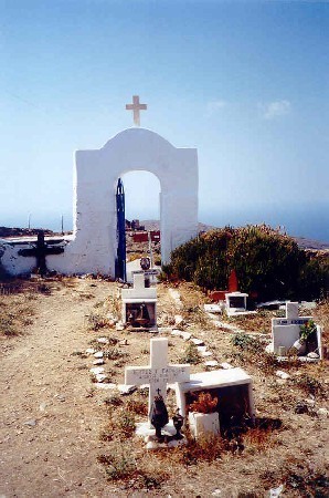 To właśnie ten zaniedbany cmentarz w pobliżu Monastyru Taxiarhon