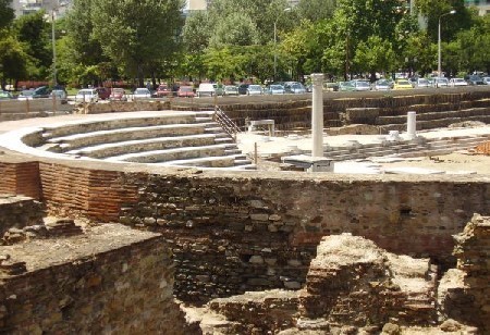 Odeon (Rzymska Agora) prezentuje się doskonale
