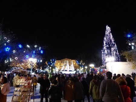 Na Syntagma Sqr  bardzo świątecznie