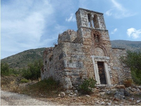 I kolejny przepiękny kościółek: XI-wieczny Agii Theodori  na skraju wioski Vamvaka
