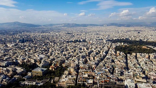 Ateny widziane ze wzgórza Likavitos