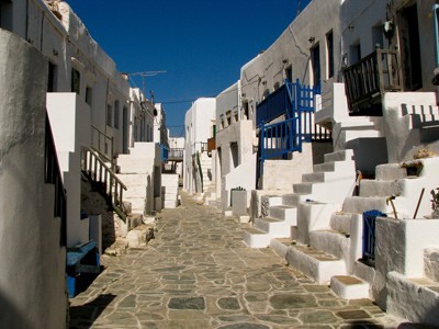 Wyspa Folegandros - uliczka w Kastro